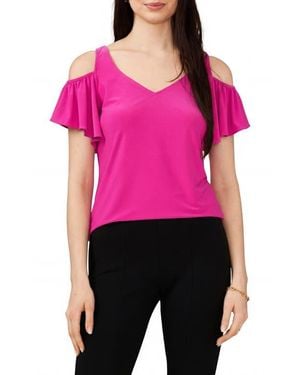 Chaus Cold Shoulder Top - Pink