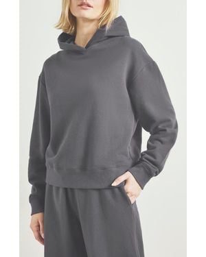 Splendid Laguna Lounge Cotton Hoodie - Gray