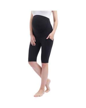 Kimi + Kai Fio Belly Support Pocket Maternity Bike Shorts - Black