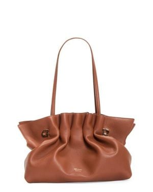 Ferragamo Soft Medium Leather Shoulder Bag - Brown