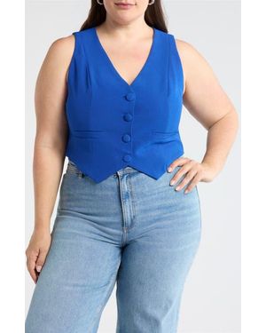 Sugarlips Stretch Woven Vest - Blue