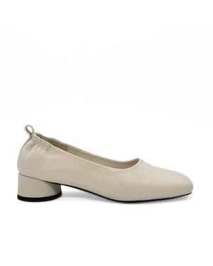 Amie Rafa Planner Mini Block Heel - White