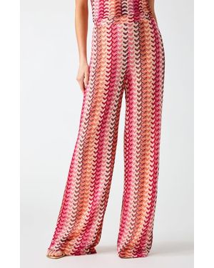 Guess Fearne Knit Wide Leg Pants - Red