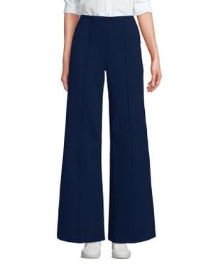 Lands' End Starfish High Rise Palazzo Pants - Blue