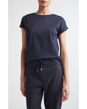 Eleventy Layered Crewneck T-Shirt - Blue