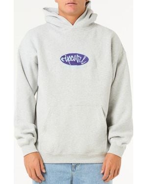 Rip Curl Rip Script Cotton Blend Hoodie - Gray