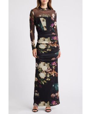 Black Halo Lexinton Long Sleeve Gown - Black