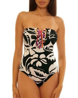 Trina Turk Bandeau One-Piece Swimsuit - Black