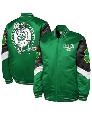 Mitchell & Ness Youth Boston Celtics Throw It Back Heavyweight Full-Zip Satin Jacket - Green