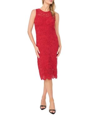 Halogen® Crochet Sheath Dress - Red