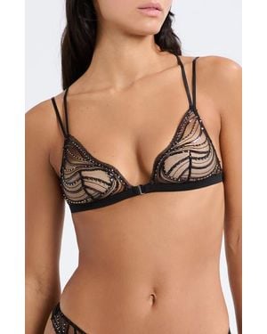 Etam Whisper Of Desire Triangle Bra - Black