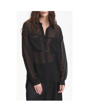 DELUC Grayson Sheer Shirt - Black
