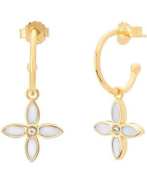Murkani Desert Flower Small Hoop Earring - Metallic