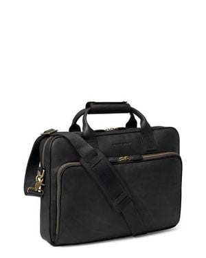 Johnston & Murphy Rhodes Leather Briefcase - Black