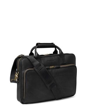 Johnston & Murphy Rhodes Leather Briefcase - Black