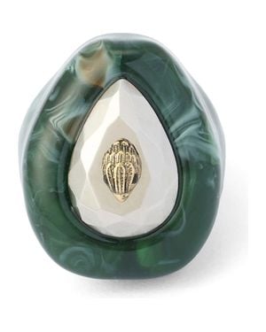 Kurt Geiger Ophelia Eagle Teardrop Ring - Green
