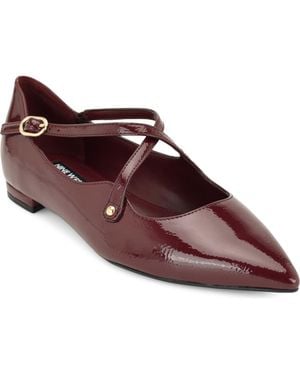 Nine West Jarry Pointed Toe Flat - Red