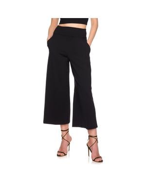 Susana Monaco Crop Wide Leg Pants - Black