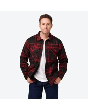 Mobile Warming 3 Season Flannel Heated Shirt Jacket - Red