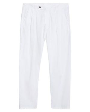 Massimo Alba Stan Pleated Cotton Pants - White