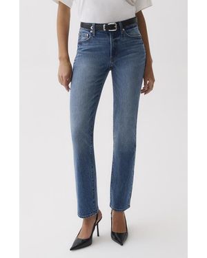 Pistola Aleks High Waist Straight Leg Petite Jeans - Blue