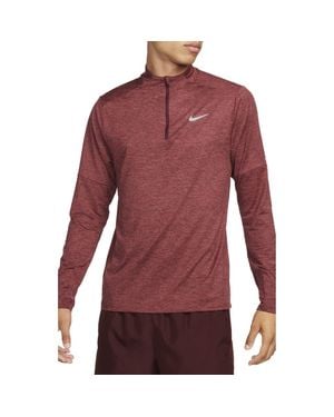 Nike Dri-Fit Element Half Zip Running Pullover - Red