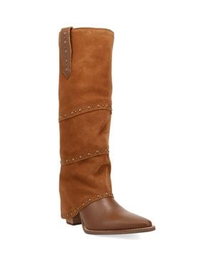 Dingo Texani Studded Knee High Boot - Brown