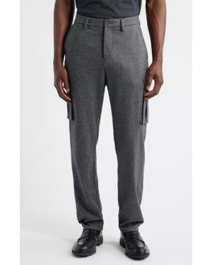 Bugatchi Brushed Knit Flat Front Cargo Pants - Gray