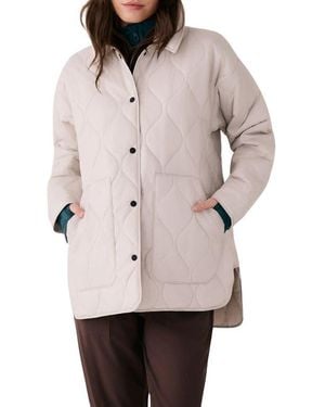 Lolë The Quilted Water Repellent Nylon Shacket - Pink