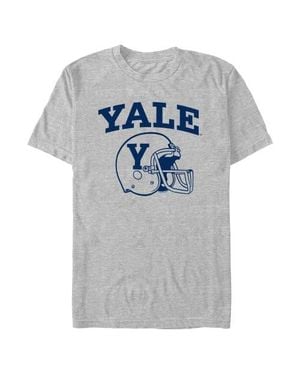Yale University Football School Logo Graphic T-Shirt - Gray