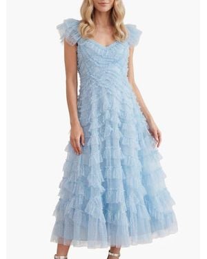 Needle & Thread Lola Backless Ballerina Dress - Blue