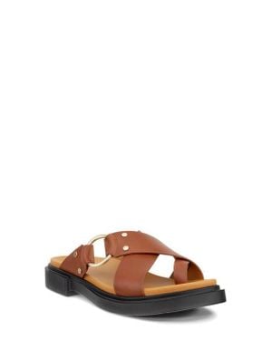 Ecco Metro Ring Slide Sandal - Brown
