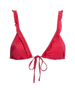 PacSun Leora Ruffle Triangle Bikini Top - Red