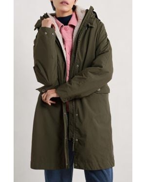 Seasalt Cornwall Holdfast Waterproof Hooded Parka With Removable High Pile Fleece Vest - Green