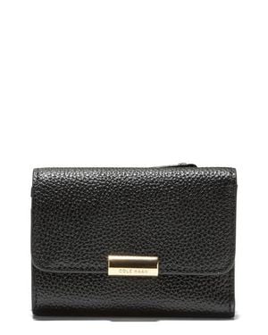 Cole Haan Rachel Compact Leather Trifold Wallet - Black
