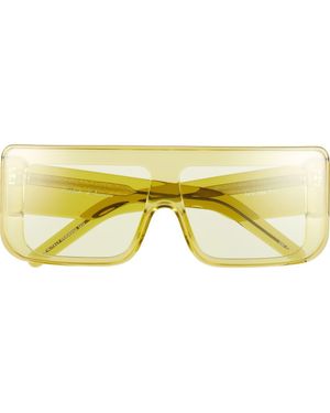 Rick Owens Documenta Flat Top Shield Sunglasses - Yellow