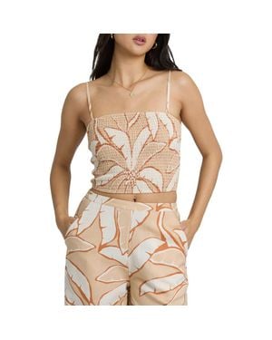 Billabong Tropic Breeze Crop Smock Top - Natural