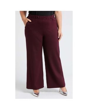 UNIVERSAL STANDARD Stephanie Wide Leg Ponte Pants - Red