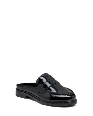Kelsi Dagger Brooklyn Lock Loafer Mule - Black
