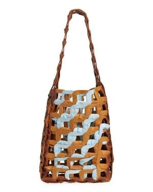 SC103 Medium Links Leather Tote - Black