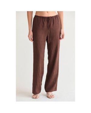 Crescent Easy Wear Textured Woven Pants