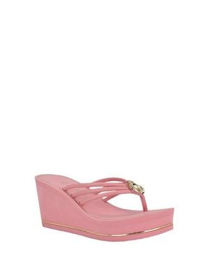 Guess Sabrie Platform Wedge Sandal - Pink