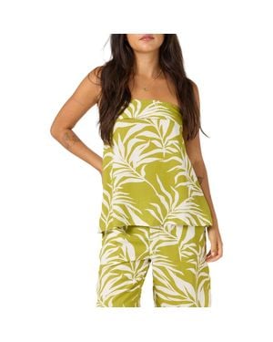 O'neill Sportswear Marissa Tropical Print Tube Top - Yellow