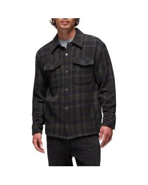 Prana Happy Camp Flannel Snap-Up Shirt Jacket - Black