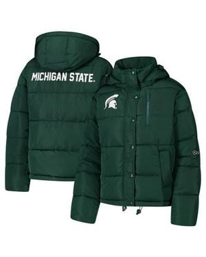 Hype and Vice Michigan State Spartans Puffer Jacket - Green
