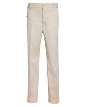 Moncler Stretch Cotton Straight Leg Pants - Natural