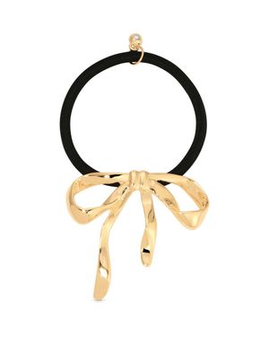 Ettika Bow Organica Ponytail Holder - Metallic