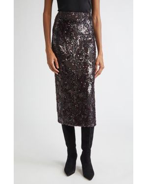Veronica Beard Koa Sequin Skirt - Black