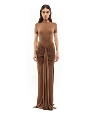 MOTHER OF ALL Viola T Shirt Dress - Brown