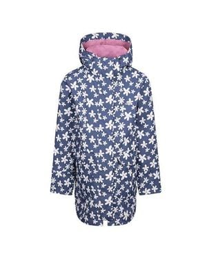 Trespass Primdrop Waterproof Hooded Raincoat - Blue